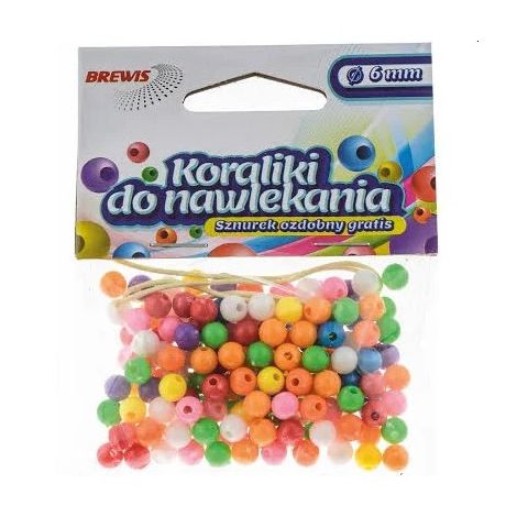 Koraliki plastikowe Brewis 6mm, Mix - 2